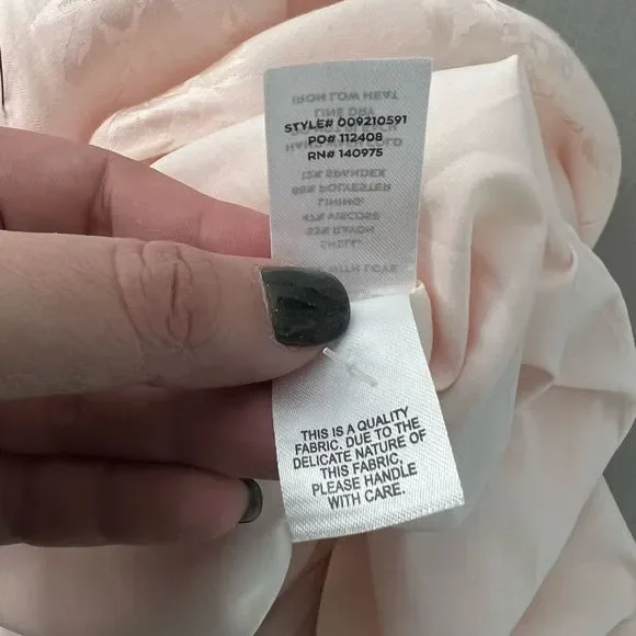 Lulu’s nwt Red Carpet Ready Light Rose Floral Satin Jacquard Maxi Dress - Picture 13 of 14